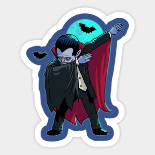 Dabbing Dracula Vampire Sticker